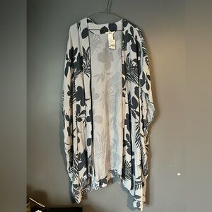 Roots Navy and White Striped Kimono